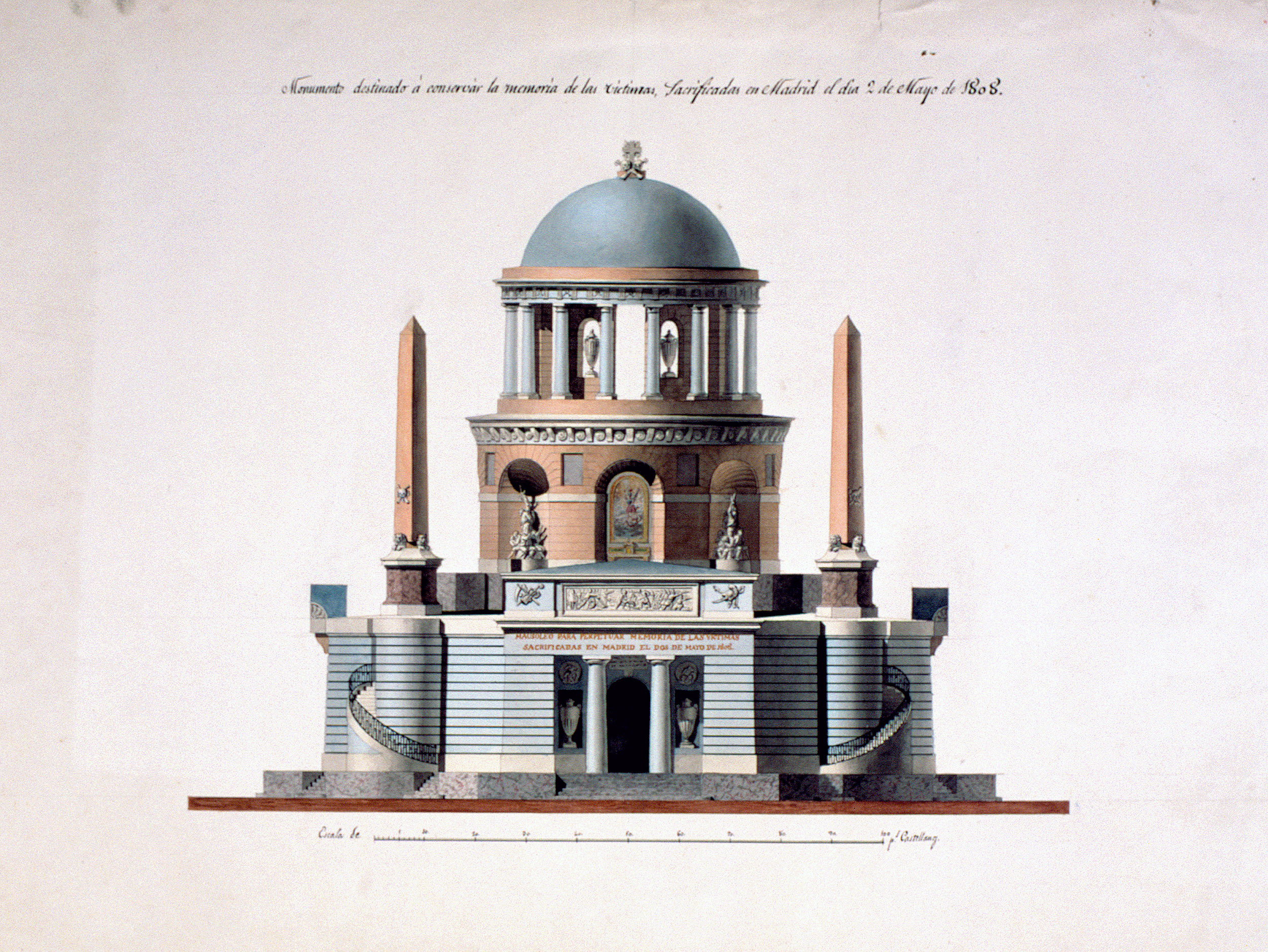 ISIDRO VELÁZQUEZ: Monumento destinado a conservar la memoria de las víctimas sacrificadas en Madrid el día 2 de mayo de 1808