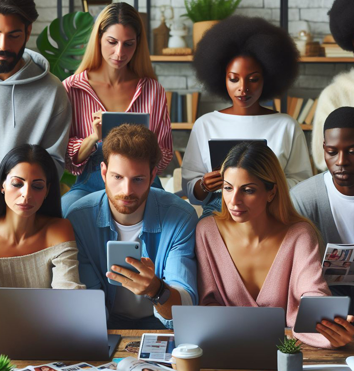 Compra online de la revista GOYA. Imagen generada por IA