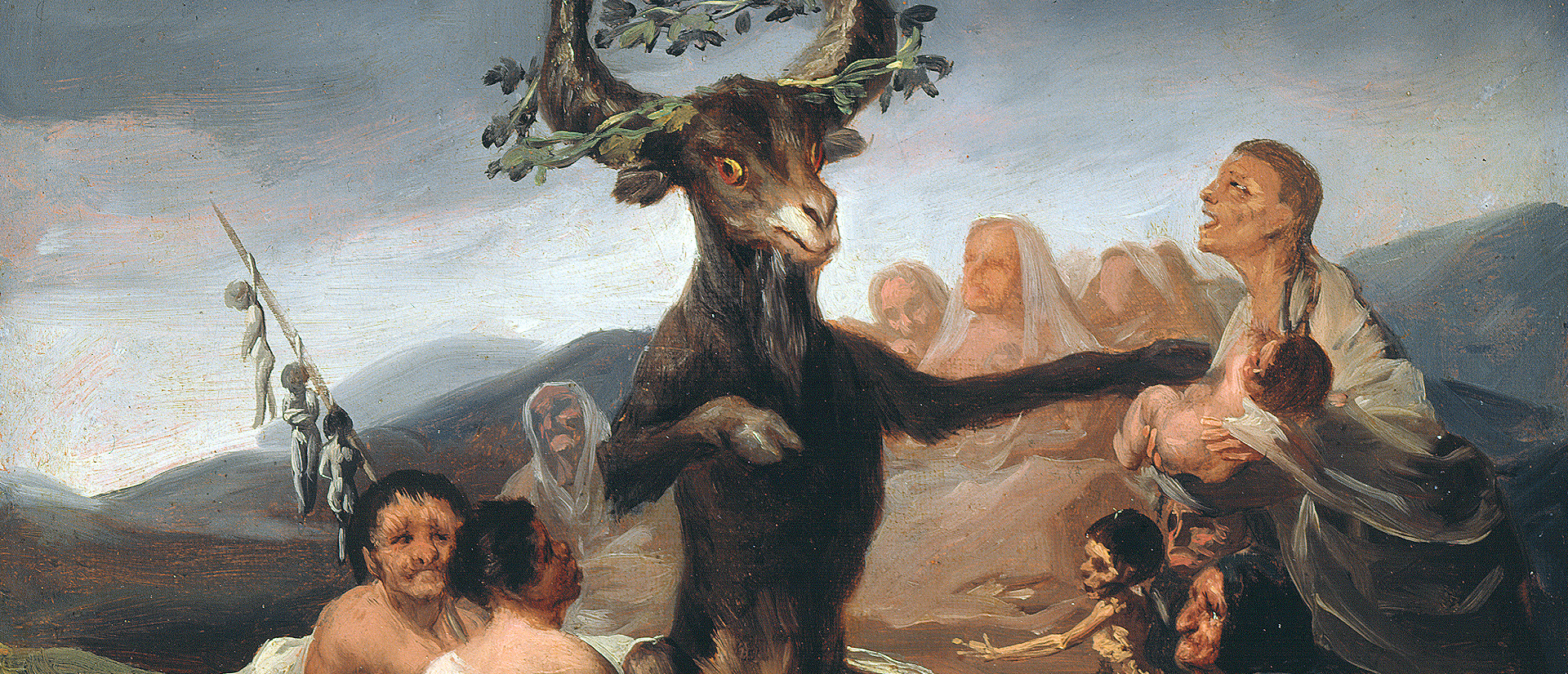 Detalle de EL AQUELARRE de Goya