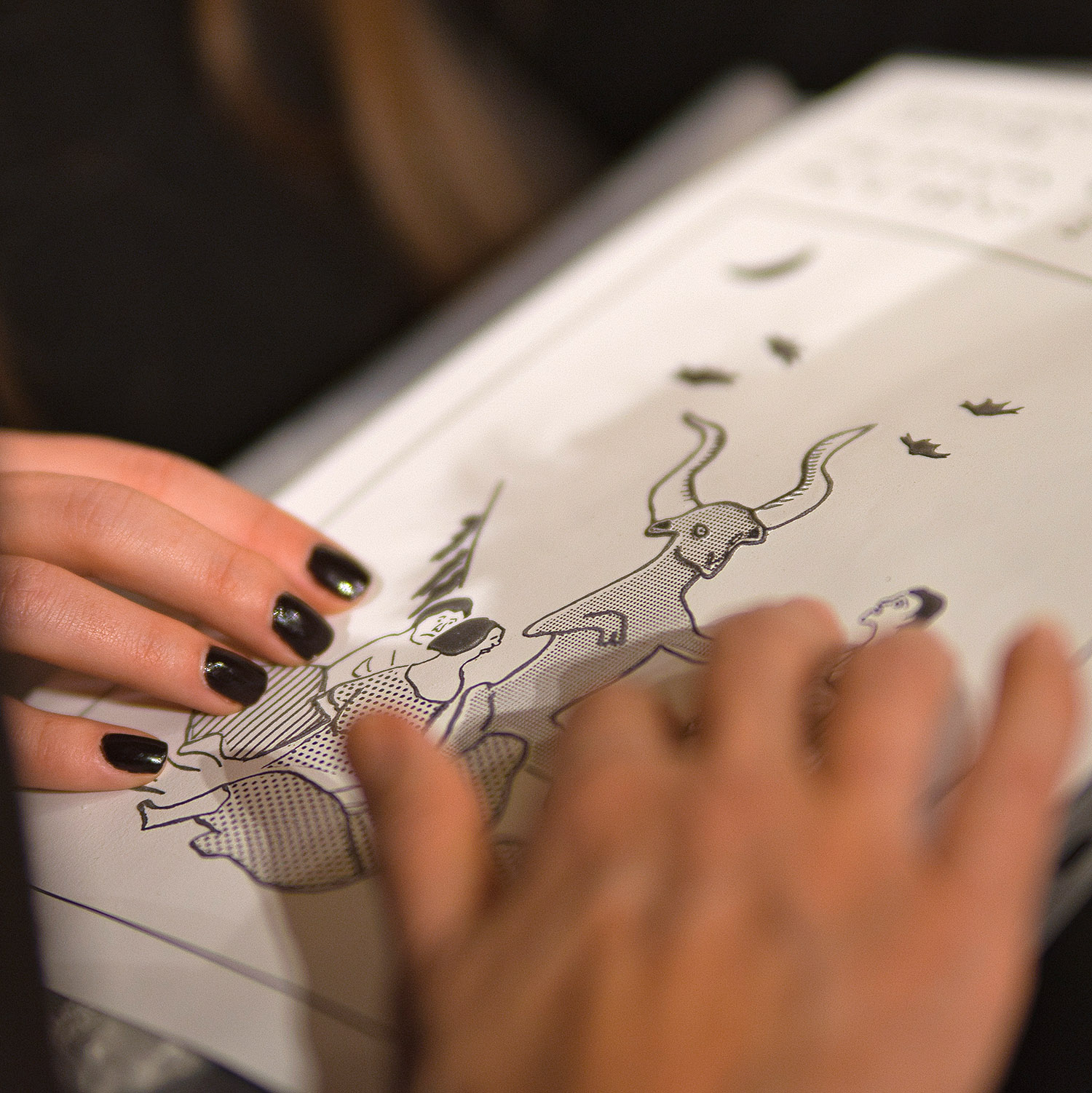 Láminas táctiles de obras del Museo Lázaro Galdiano