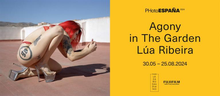 Exposición "Agony in the Garden. Lúa Ribeira". PHotoESPAÑA 2024 en el Museo Lázaro Galdiano. Cartel de la exposición 