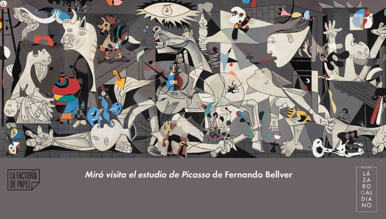 Exposición de Fernando Bellver Miró visita el estudio de Picasso